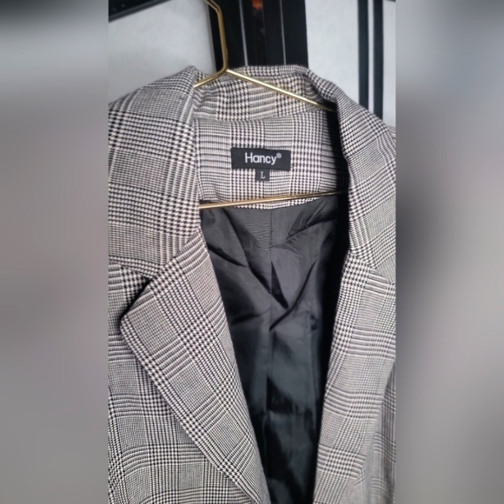 Grey Plaid Blazer
